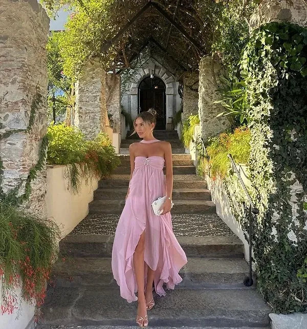 Éliane – Strapless maxi-jurk met ruches