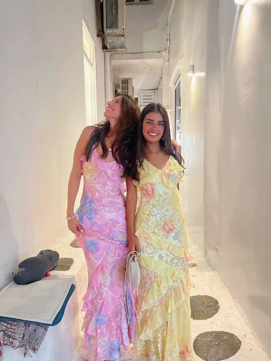 Aureline – Elegante Ruffle Jurk met Speelse Touch