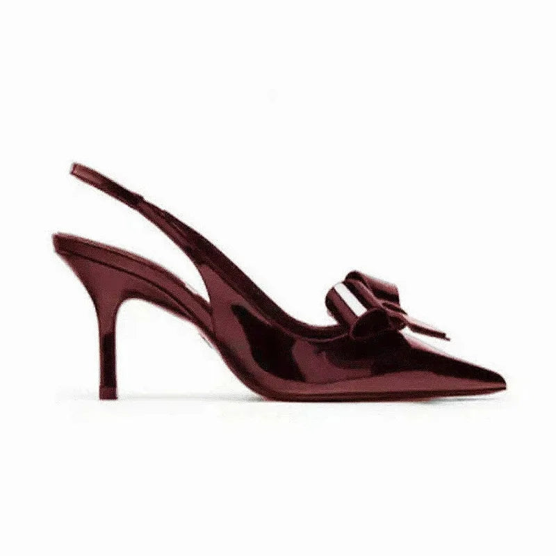 Margot - Stijlvolle Slingback Hakken met Strikdetail
