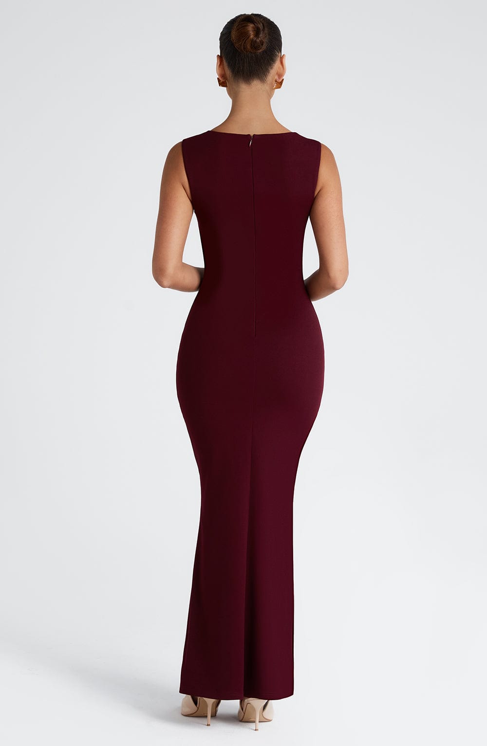 Zeferina - Elegante Maxi-jurk in Cherry Lacquer